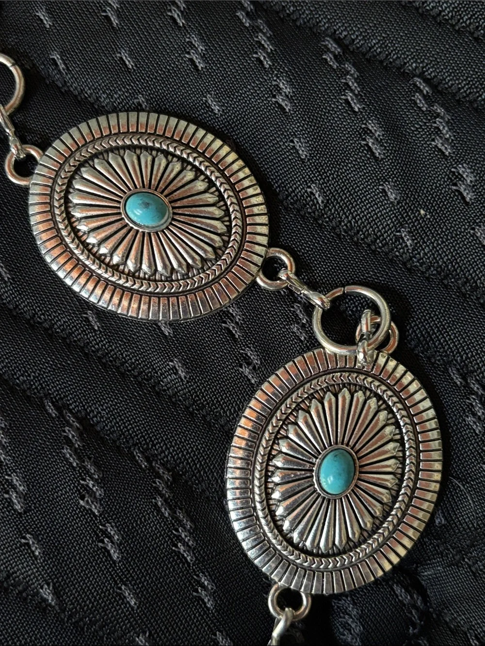 Turquoise Accent Concho Link Belt
